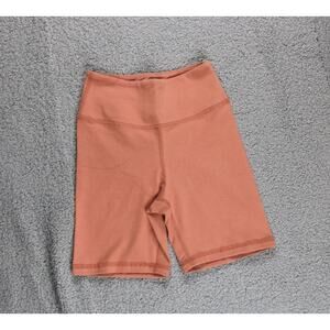 New Mate The Label Legging Xs Clay Orange Organic Stretch Biker Shorts USA